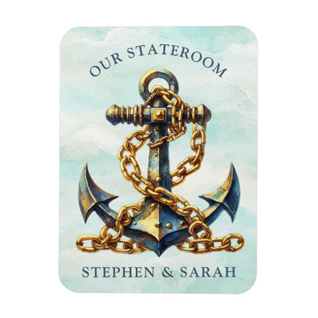 Anchor Cruise Ship Stateroom Magnet (Vertical)