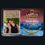 Anchor Cruise Stateroom Door Marker Reunion Photo Magnet<br><div class="desc">cruise anchor family reunion photo water gold ship ocean cruise trip stateroom door marker couple coupless families</div>