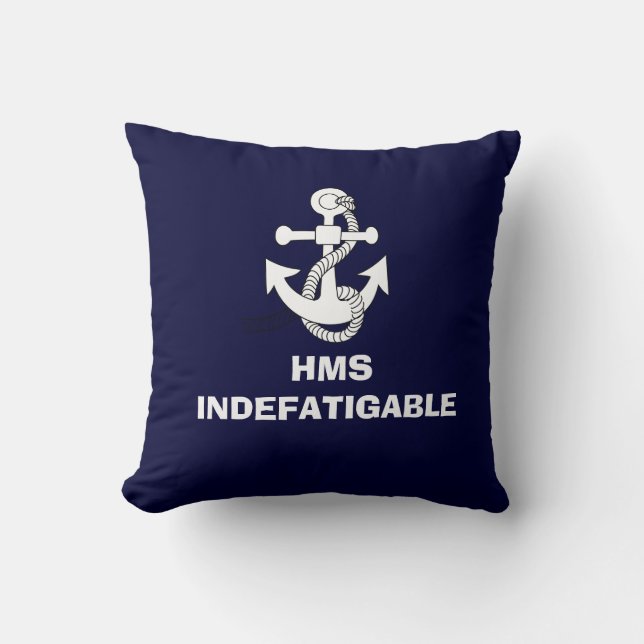 Anchor design, HMS INDEFATIGABLE Cushion (Front)