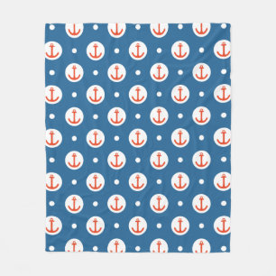 Anchor Dots Fleece Blanket