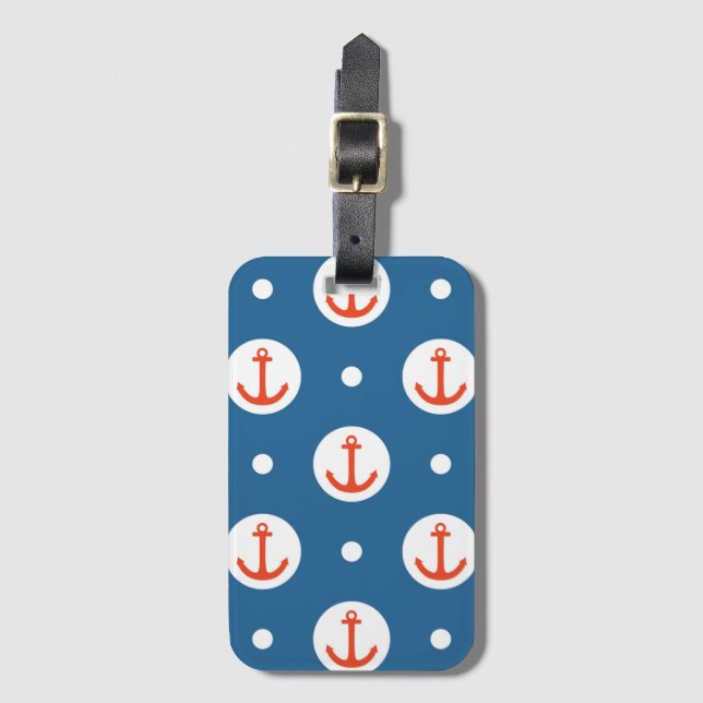 Anchor Dots Luggage Tag (Front Vertical)