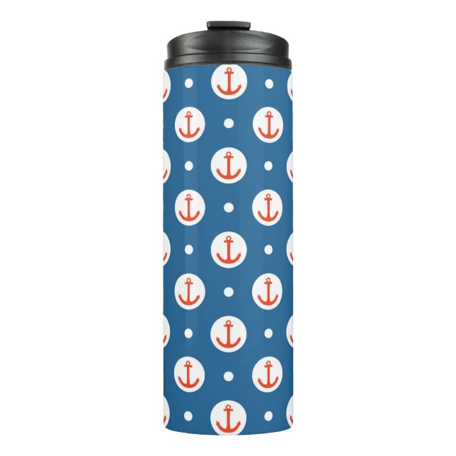 Anchor Dots Thermal Tumbler (Front)