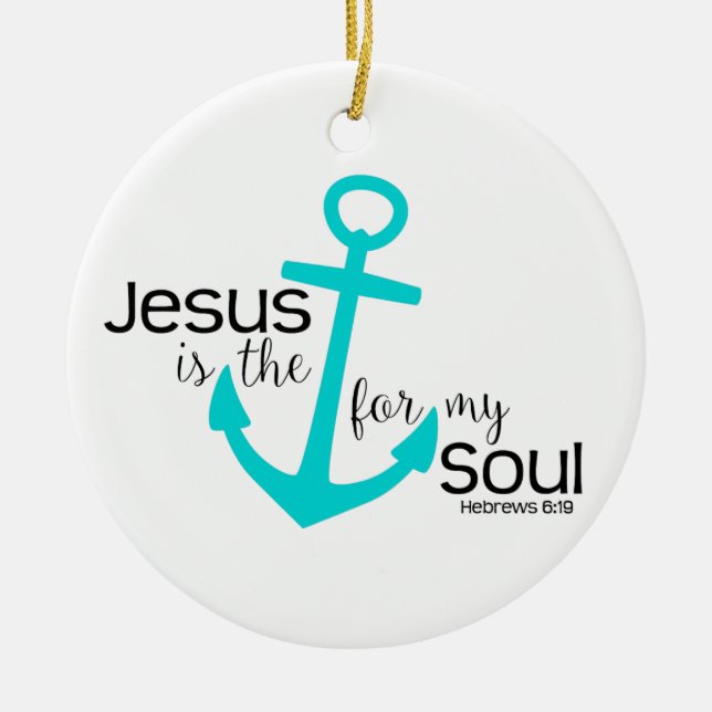 anchor for my soul ceramic tree decoration (Front)
