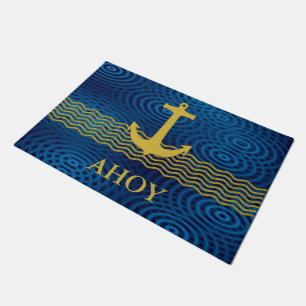 Anchor gold & waves + your ideas doormat
