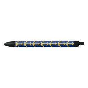 Anchor gold + your background & ideas blue ink pen