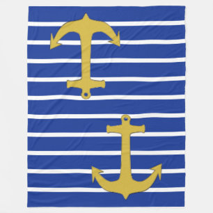 Anchor gold + your background & ideas fleece blanket