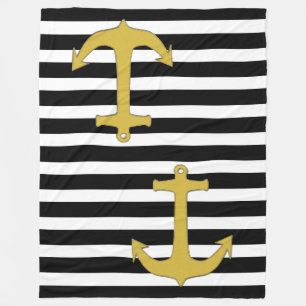 Anchor gold + your background & ideas fleece blanket