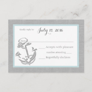 Anchor Grey Nautical Response Card