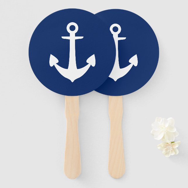 Anchor Hand Fan (Front and Back)