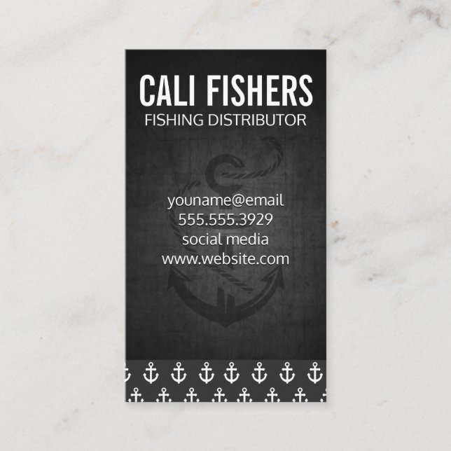 Anchor Icon Business Card (Front)