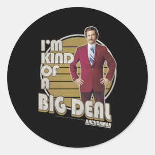 Anchor I'M Kind Of A Big Deal Striped Portrait Classic Round Sticker