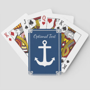 Anchor in Rope Frame Nautical Playing Cards