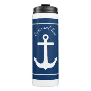 Anchor in Rope Frame Nautical Thermal Tumbler