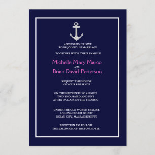 ANCHOR l Nautical Destination Themed Wedding Invitation