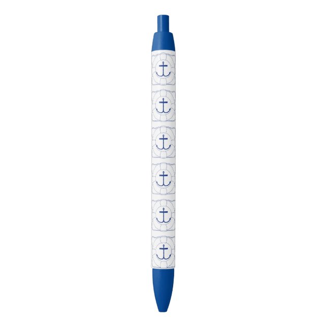 Anchor & Life Saver Pen (Dark Print) (Front Vertical)