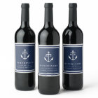 Anchor Monogram Wedding Favour Wine Labels