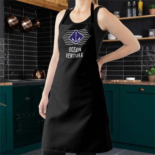 Anchor Motif & Boat Name on Ship's Galley Apron (Creator Uploaded)