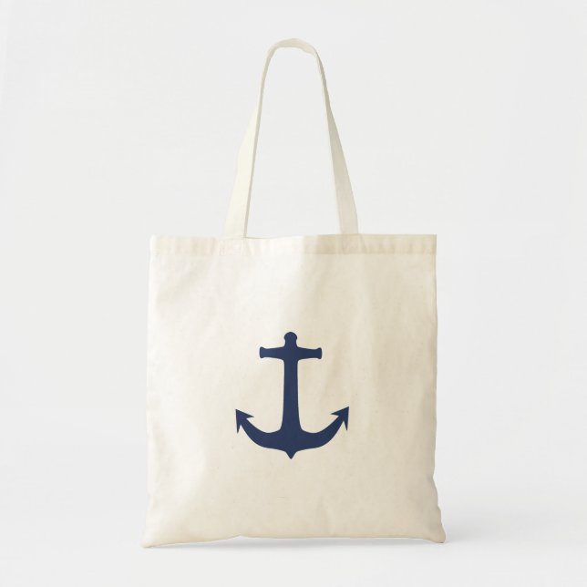Anchor nautical coastal vibes tote bag (Front)