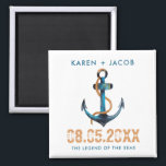 Anchor Nautical Cruise Ship Wedding Favour Magnets<br><div class="desc">Customisable wedding on a cruise ship nautical anchor wedding favour magnets. Customise with your names,  wedding date and ship name. A great gift to send you wedding guests home with to remind them of your wedding cruise.</div>