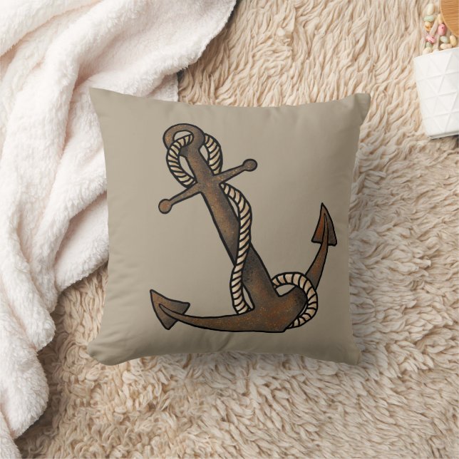 Anchor Nautical  Cushion (Blanket)