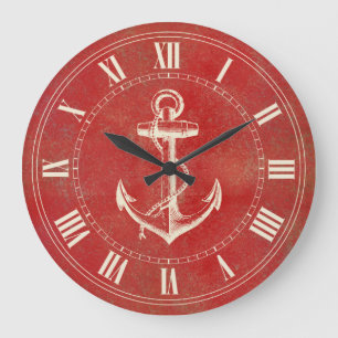 Anchor Nautical Large Clock