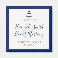 Anchor Nautical Navy Boat Wedding Save the Date