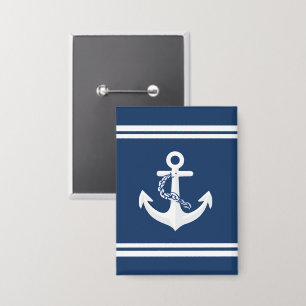 Anchor Nautical Sailing Boating White Navy Blue
