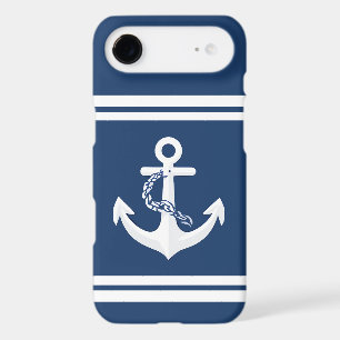 Anchor Nautical Sailing Boating White Navy Blue