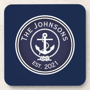 Anchor Nautical Seal Coaster