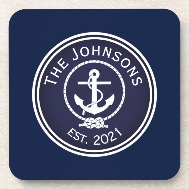 Anchor Nautical Seal Coaster (Front)