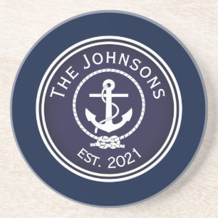 Anchor Nautical Seal  Coaster