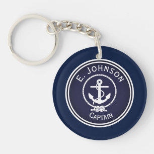 Anchor Nautical Seal Key Ring