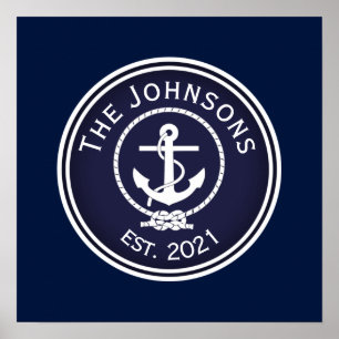 Anchor Nautical Seal   Poster