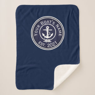 Anchor Nautical Seal   Sherpa Blanket