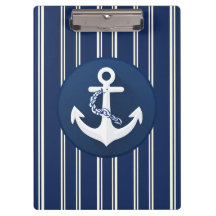 Anchor Nautical Symbol White Navy Blue