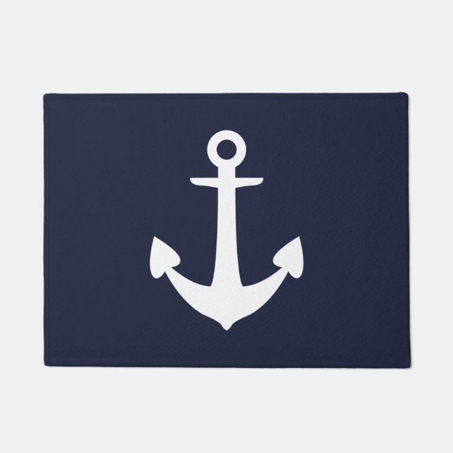Anchor Navy Doormat (Front)