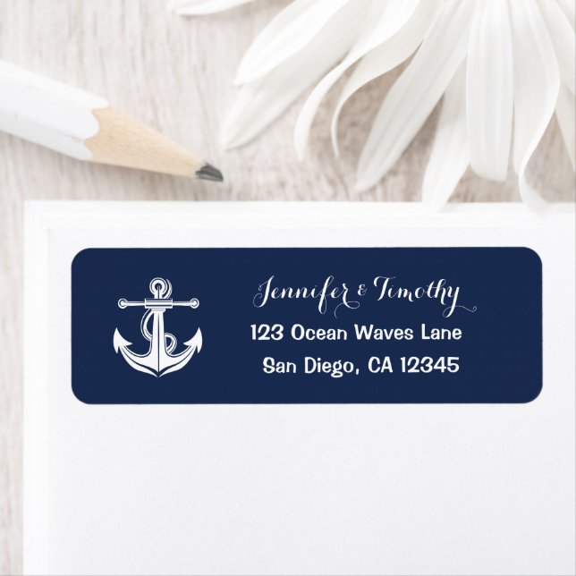 Anchor Navy Nautical Beach Elegant Wedding (Insitu)