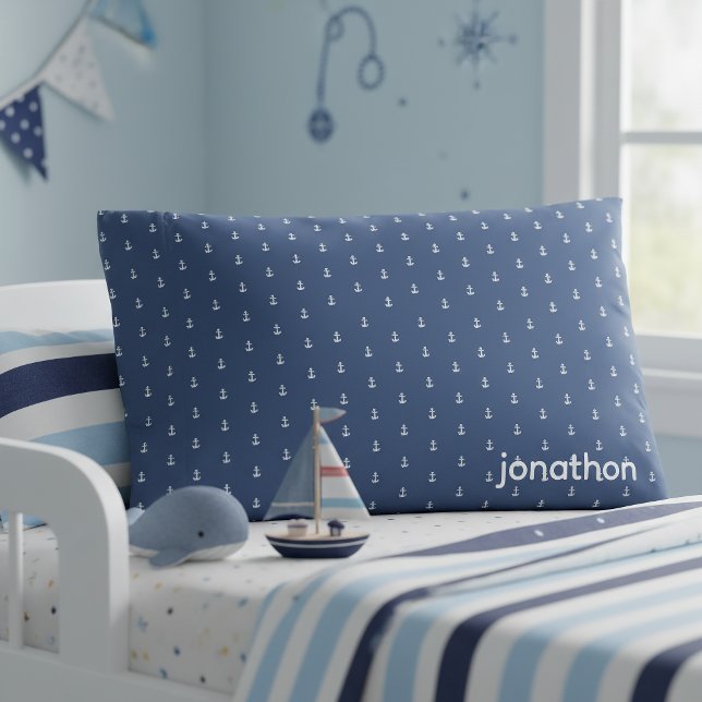 Anchor Navy & White Pattern ID836 Pillowcase (Creator Uploaded)