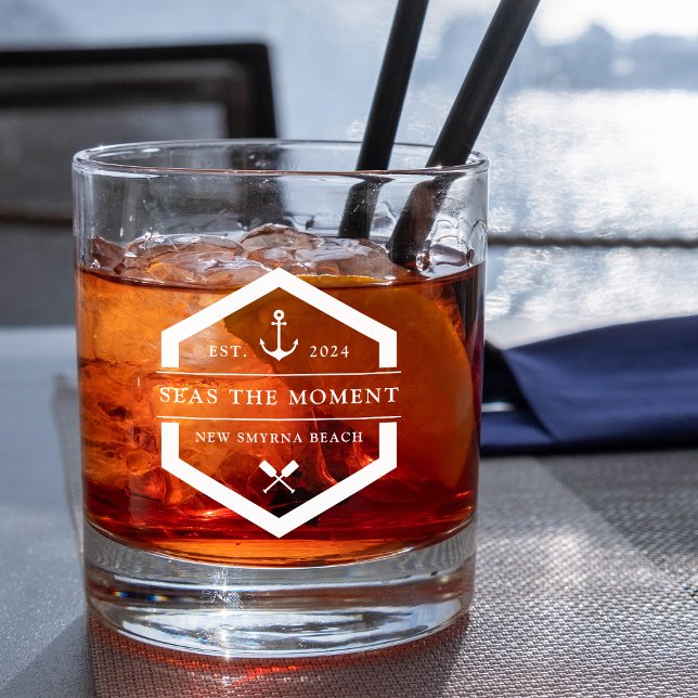 Anchor & Oar | Boat Name Whiskey Glass (Creator Uploaded)