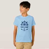 Anchor Oars Ships Wheel Boat or Name Light Blue