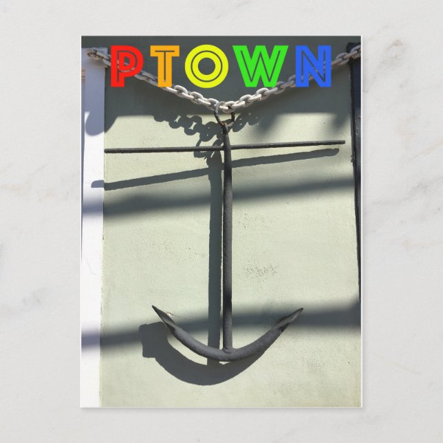 Anchor on Commercial Street. Postcard (Front)