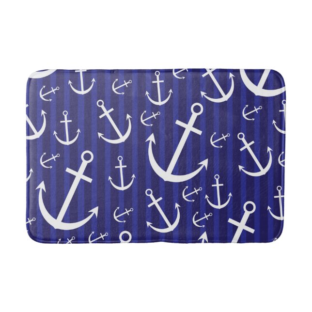 Anchor pattern bath mat (Front)