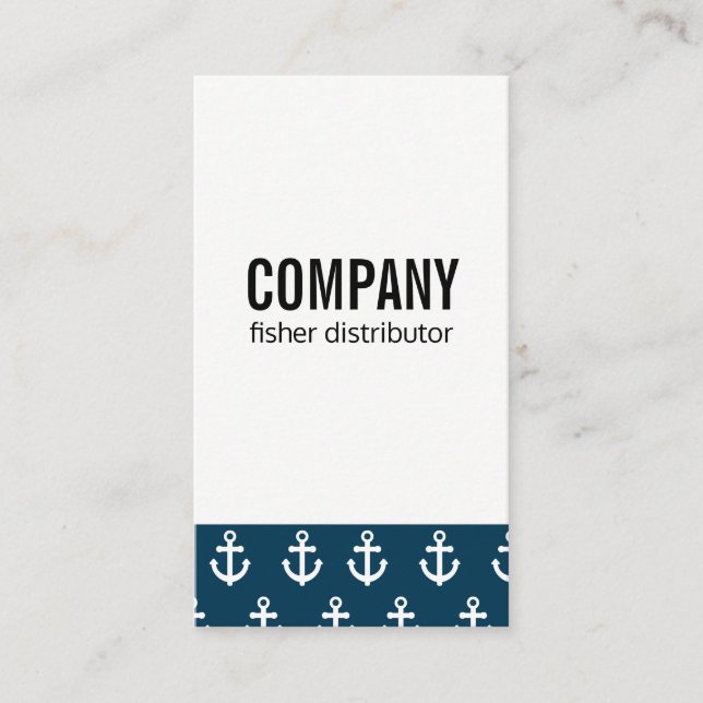Anchor Pattern Business Card (Front)