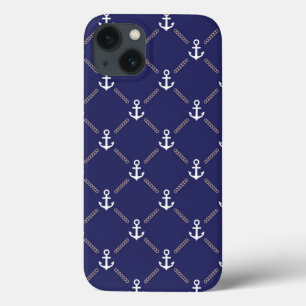 Anchor pattern iPhone 13 case