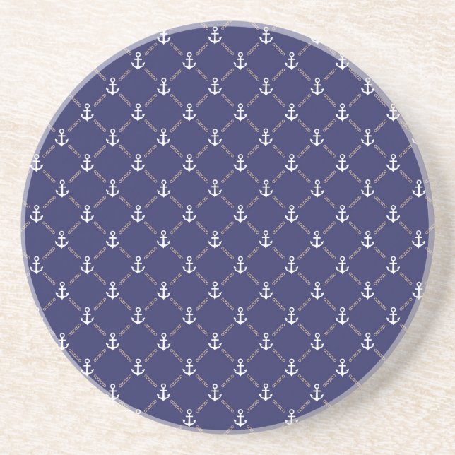 Anchor pattern coaster (Front)