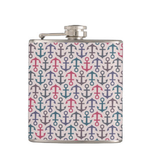 Anchor pattern hip flask