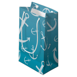 Anchor pattern small gift bag