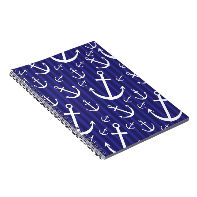 Anchor pattern spiral notebook (Right Side)