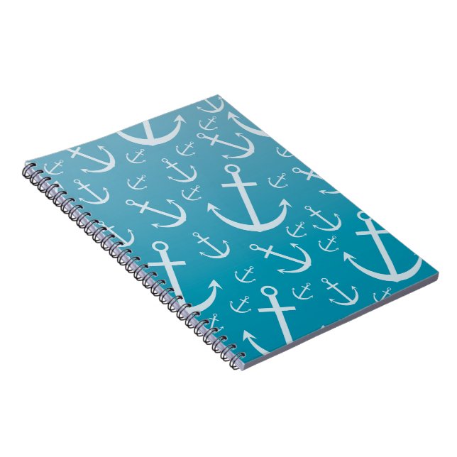 Anchor pattern spiral notebook (Right Side)