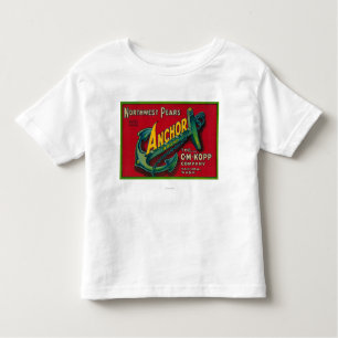 Anchor Pear Crate LabelYakima, WA Toddler T-Shirt